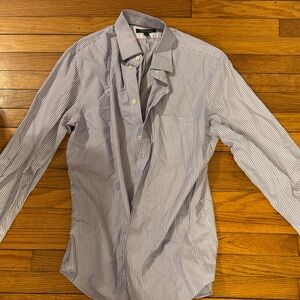 Banana Republic Blue Striped Casual Button Down Shirt